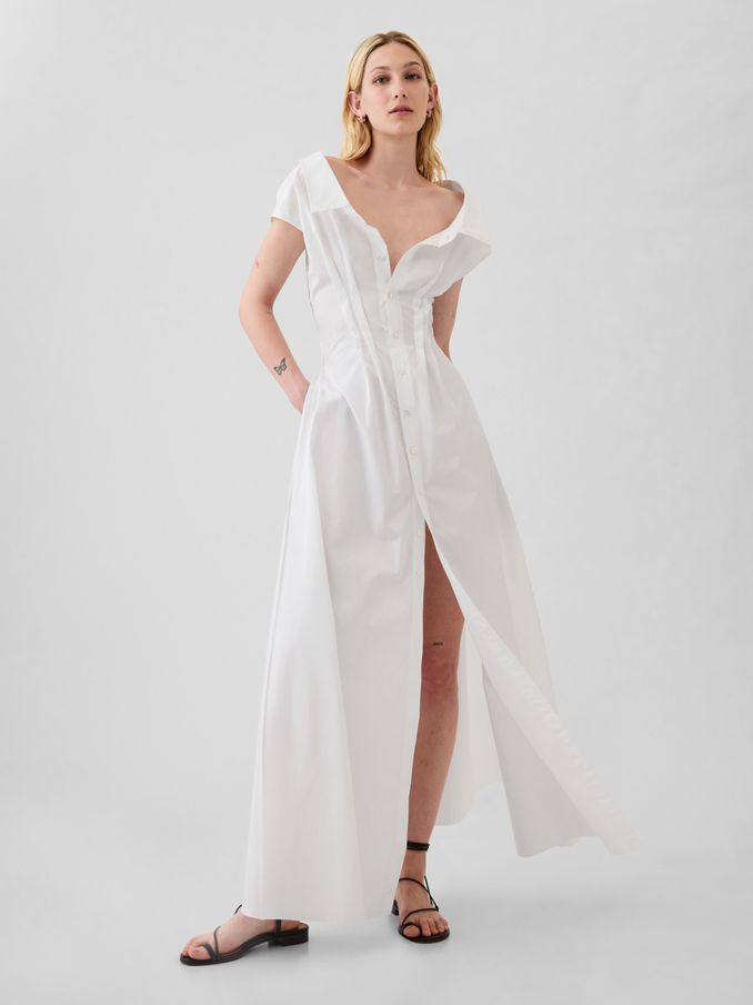 Plain white shift dress sale