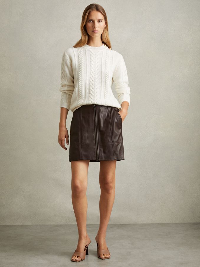 Women s Leather Skirts The Leather Skirt for you REISS