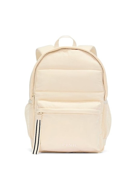 White Shell Puffer Backpack (E91887) | £49