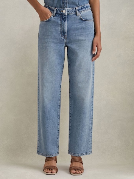 Mid Rise Straight Leg Jeans in Light Blue (E92561) | £110