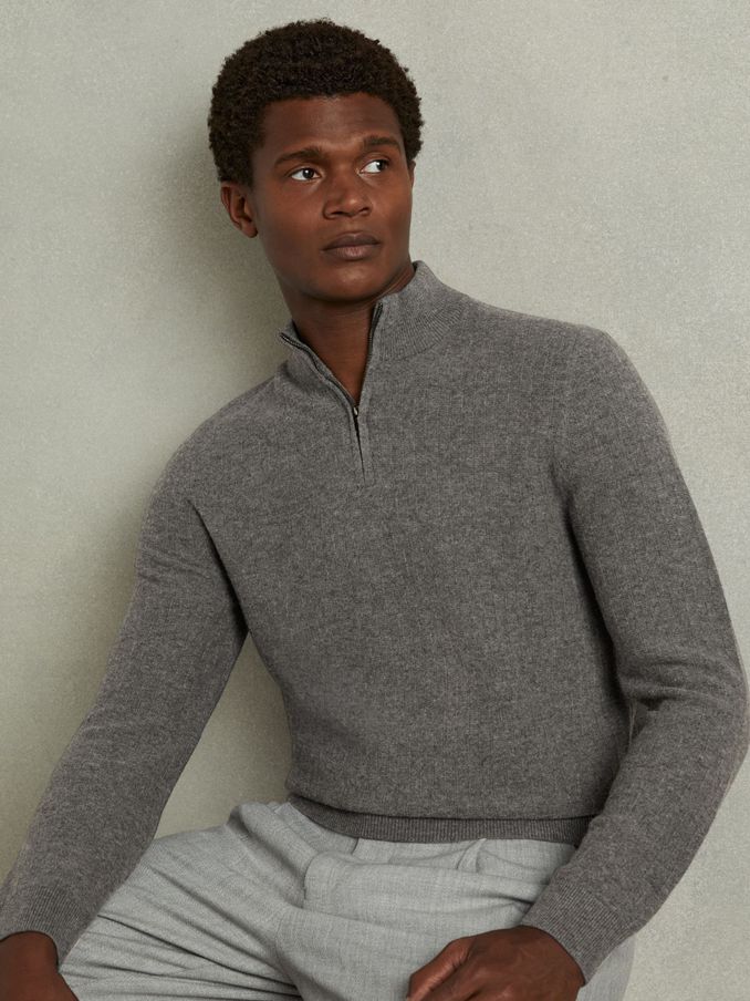 Buy Men s GREY JUMPERS Knittedclothing Online Reiss UK