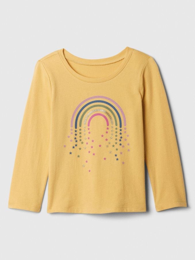 Girls yellow long sleeve top shop