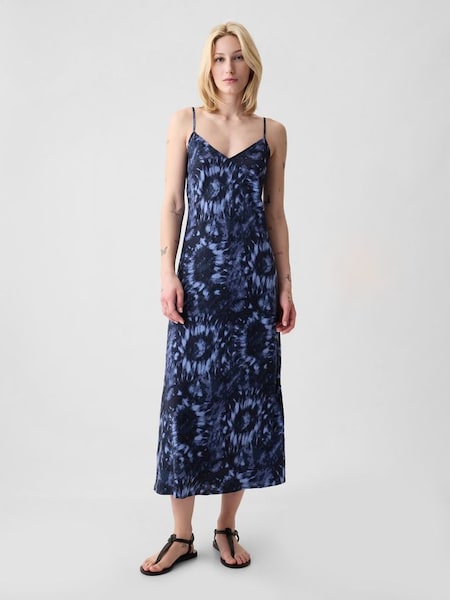 Blue Slip Midi Dress (H58010) | £40