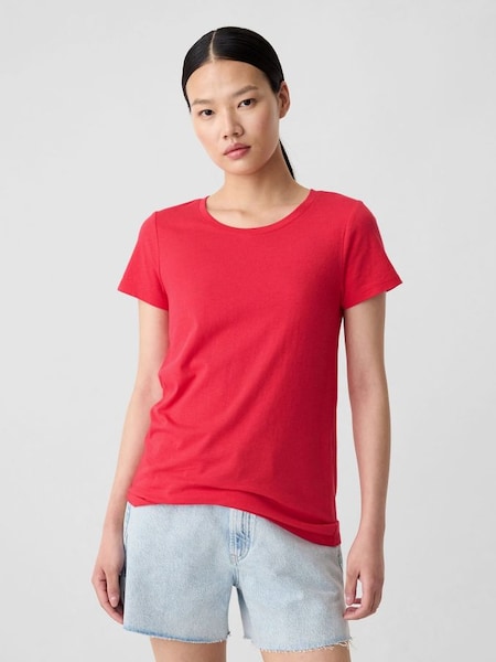 Red Favourite Crew Neck Short Sleeve T-Shirt (H86140) | £10