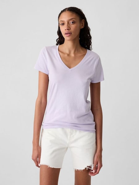 Purple Favourite Short Sleeve V Neck T-Shirt (H89767) | £10