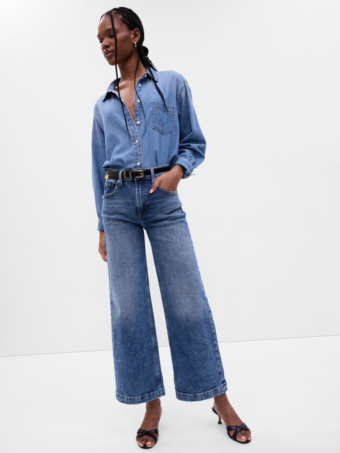 Women s Wide Leg Jeans Gap UK