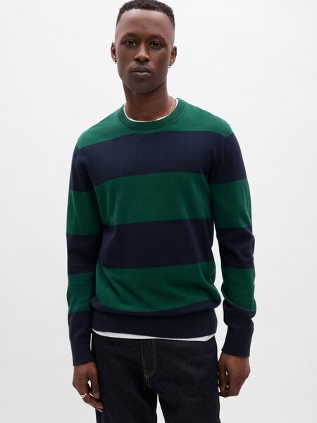 Green Stripe Rugby Jumper (K01002) | £30