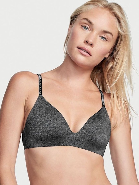 Black Cotton Non Wired Lightly Lined T-Shirt Bra (K06434) | £35