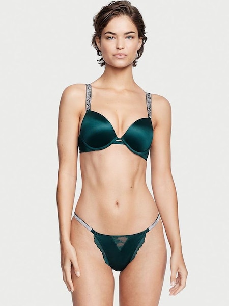 Black Ivy Green Smooth Cheeky Shine Strap Knickers (K07070) | £20