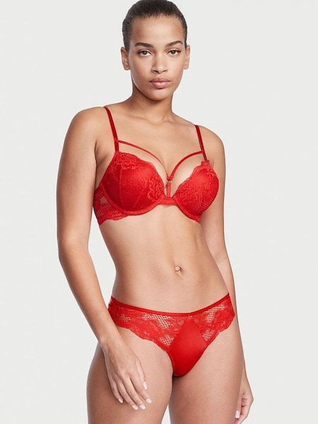 Lipstick Red Thong Lace Thong Knickers (K07160) | £14