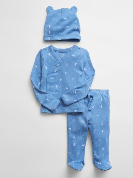 Blue Print Kimono Baby Outfit Set (K10549) | £11