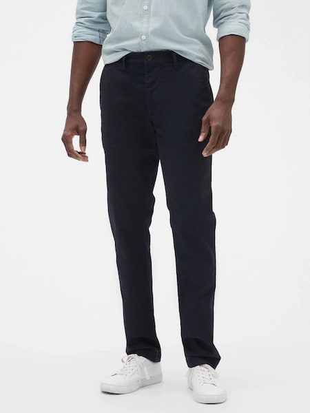 Blue Essential Chinos in Slim Fit with Washwell (K12315) | £40