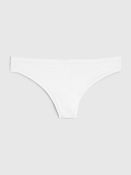 White Breathable Thong Knickers (K12464) | £5