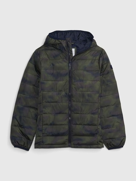 Green Camo Resistant Recycled Lightweight Puffer Jacket (K15306) | £17