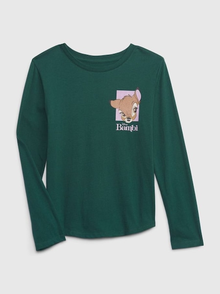 Green Disney Organic Cotton Graphic Long Sleeve T-Shirt (K15323) | £18