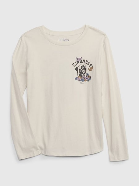Cream Disney Organic Cotton Graphic Long Sleeve T-Shirt (K15338) | £18