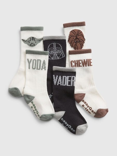 White Star Wars Crew Socks 3-Pack (K15849) | £8