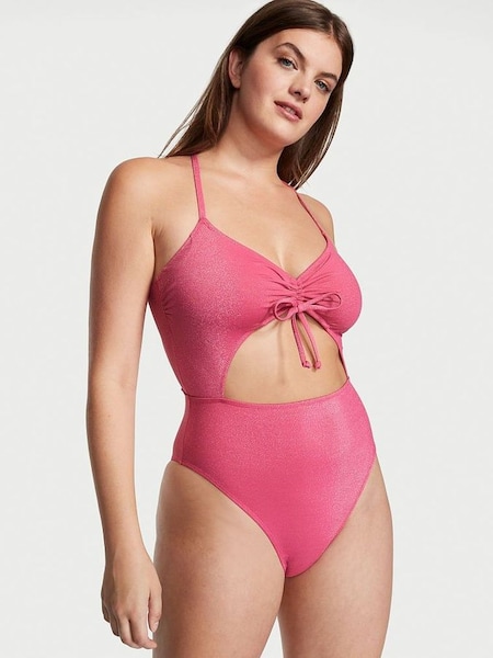 Forever Pink Shine Ruched Swimsuit (K16128) | £63