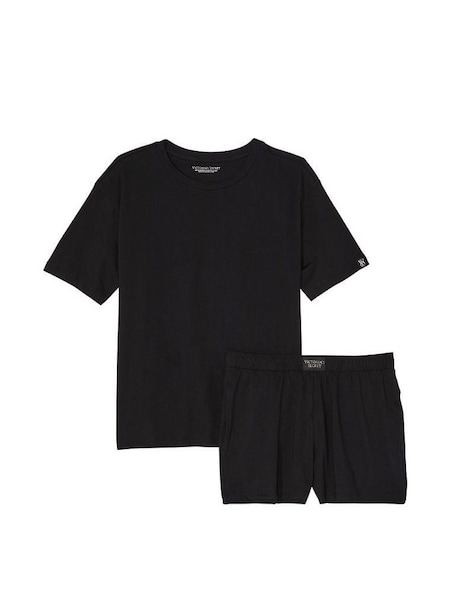 Black Cotton Short Pyjamas (K16163) | £39