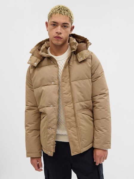 Brown Cold Control Heavy Puffer Jacket (K16723) | £42