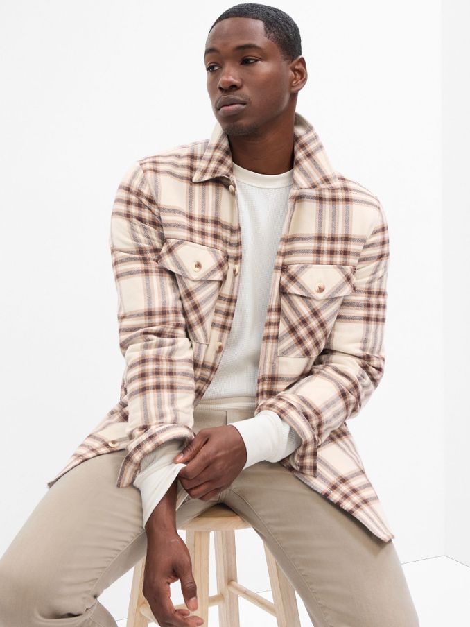 Buy Men s Jackets Check Tartan Sale Online Gap UK