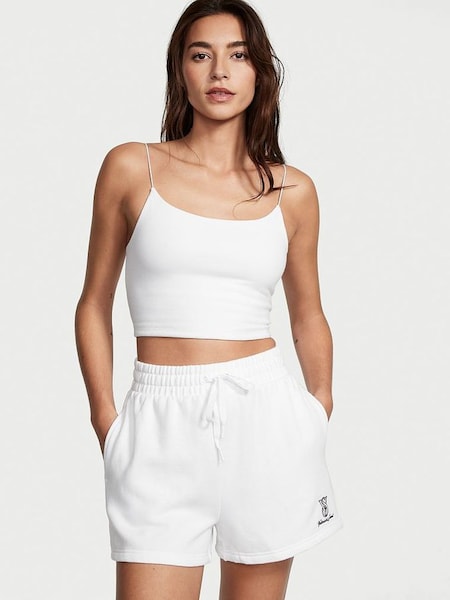 White Cotton Fleece Pyjama Short (K17529) | £19