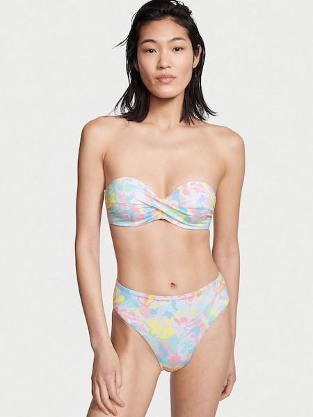 Camo Floral Strapless Swim Bikini Top (K17542) | £19