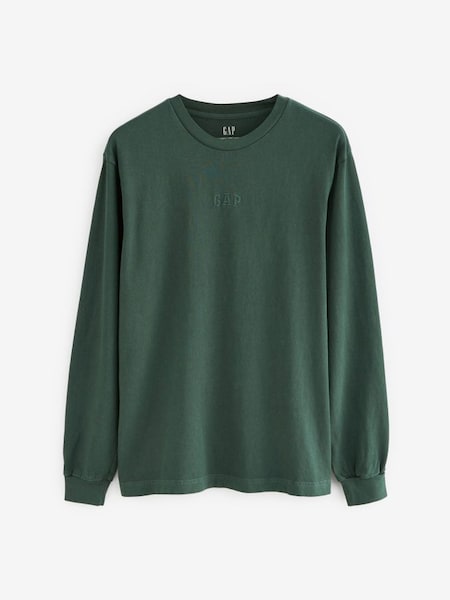 Green Logo Crew Neck Long Sleeve T-Shirt (K17548) | £13
