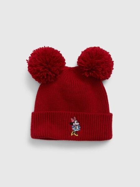 Red Toddlers Disney Minnie Mouse Double Pom Beanie (K21139) | £15