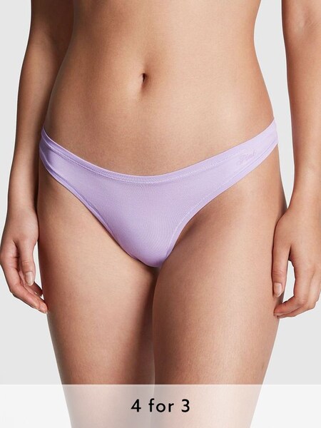 Pastel Lilac Purple Thong Knickers (K21432) | £9