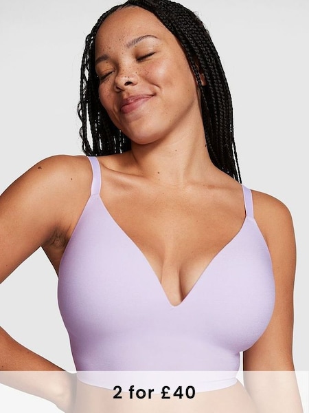 Pastel Lilac Purple Non Wired Push Up Lounge Bralette (K21617) | £30