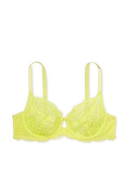 Lime Citron Yellow Lace Full Cup Unlined Bra (K22235) | £29