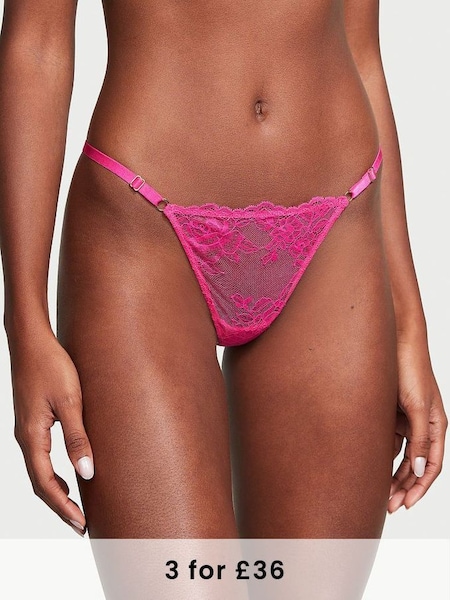 Forever Pink Lace G String Knickers (K22424) | £14