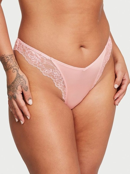 Pretty Blossom Pink Lace Thong Knickers (K22430) | £18