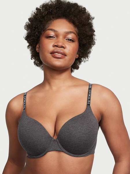 Charcoal Heather Grey Lightly Lined Full Cup Bra (K22590) | £35