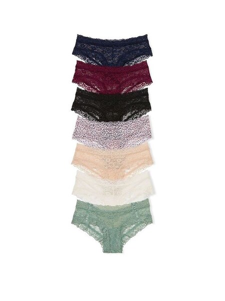 Black/Red/Pink/White/Green/Blue Cheeky Knickers Multipack (K22771) | £35