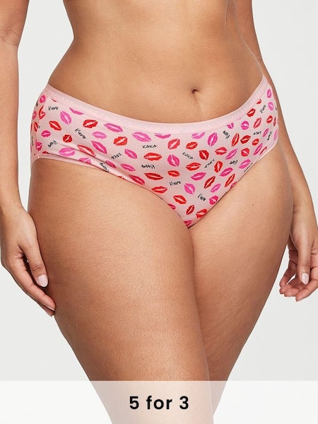Pretty Blossom Kiss Pink Printed Stretch Cotton Hipster Knickers (K23613) | £9