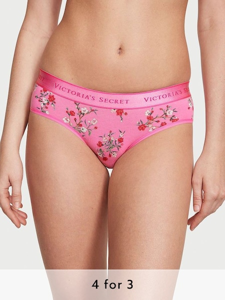 Hollywood Pink Blossoms Hipster Logo Knickers (K24702) | £9