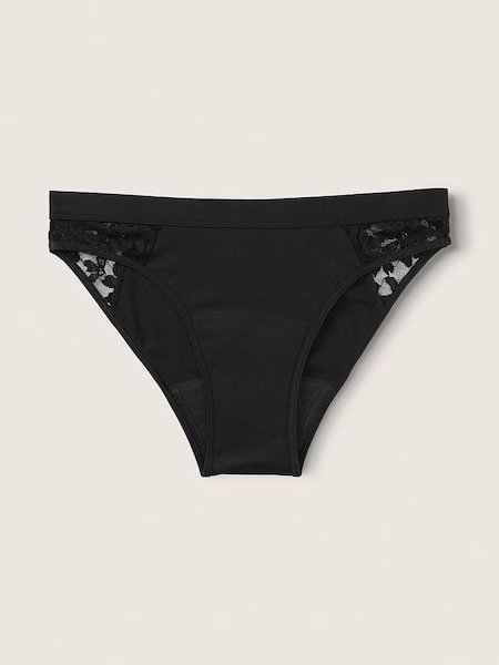 Pure Black Lace Period Bikini Knicker (K25730) | £14