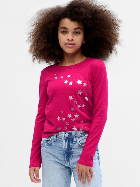 Pink 100% Organic Cotton Graphic  T-Shirt (K25960) | £10