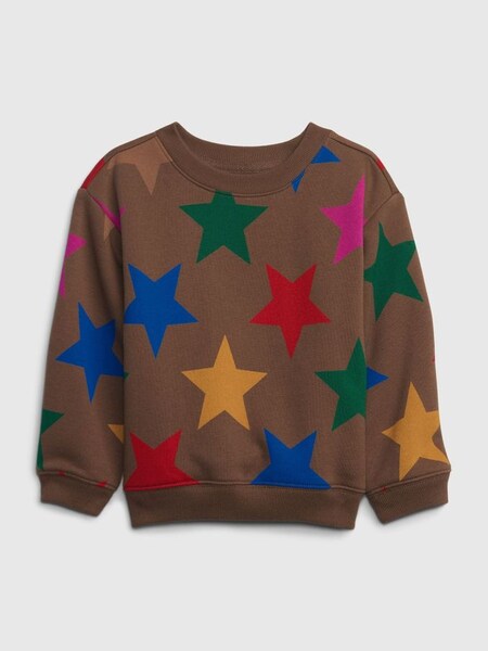 Brown Star Graphic Print Sweatshirt (K26456) | £8