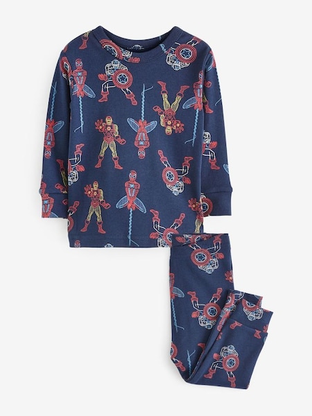 Blue & Red Marvel Spiderman Long Sleeve Pyjama Set (K26514) | £14