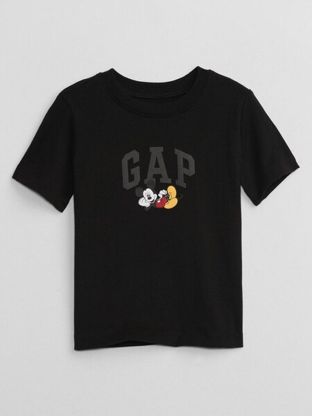 Black Mickey Disney Mickey Mouse Logo Short Sleeve T-Shirt (K26532) | £6
