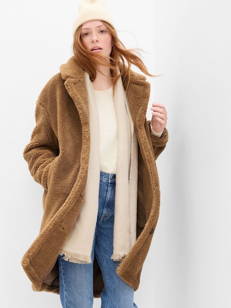 Brown Sherpa Coat (K27528) | £85