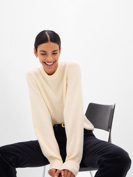 Cream CashSoft Crew Neck Jumper (K27539) | £45