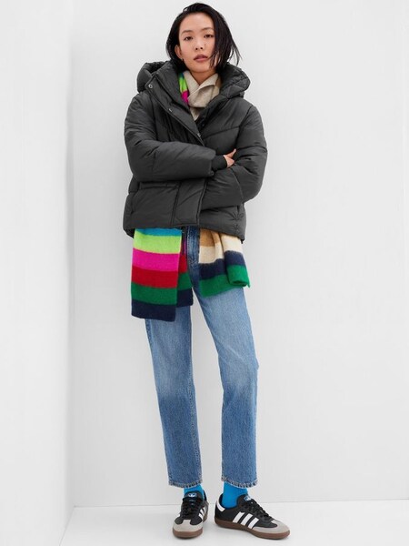 Black Big Puff Cropped Jacket (K27571) | £95