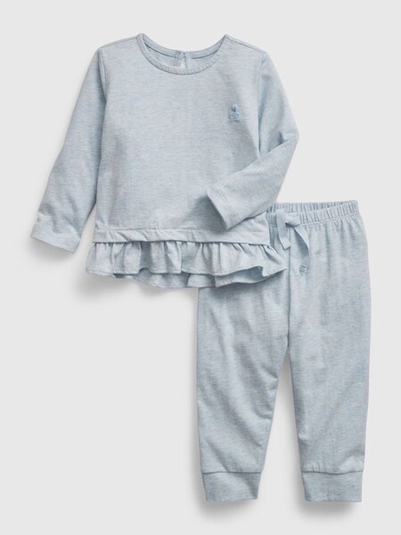 Blue Outfit Set With Long-Sleeve T-Shirt and Joggers (K27797) | £18