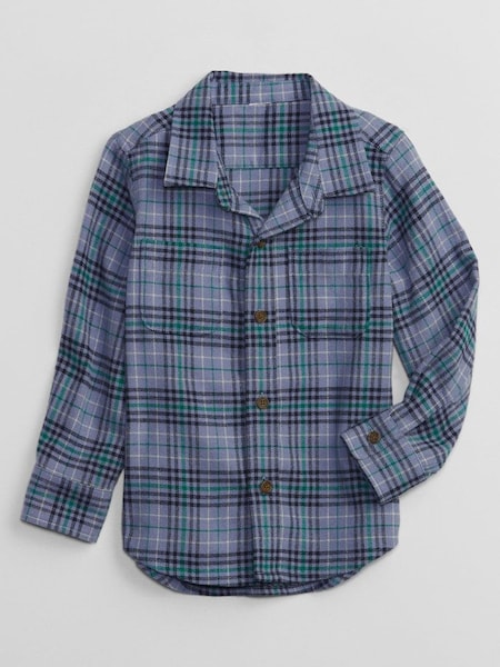 Blue Tartan Long Sleeve Shirt (K27954) | £9