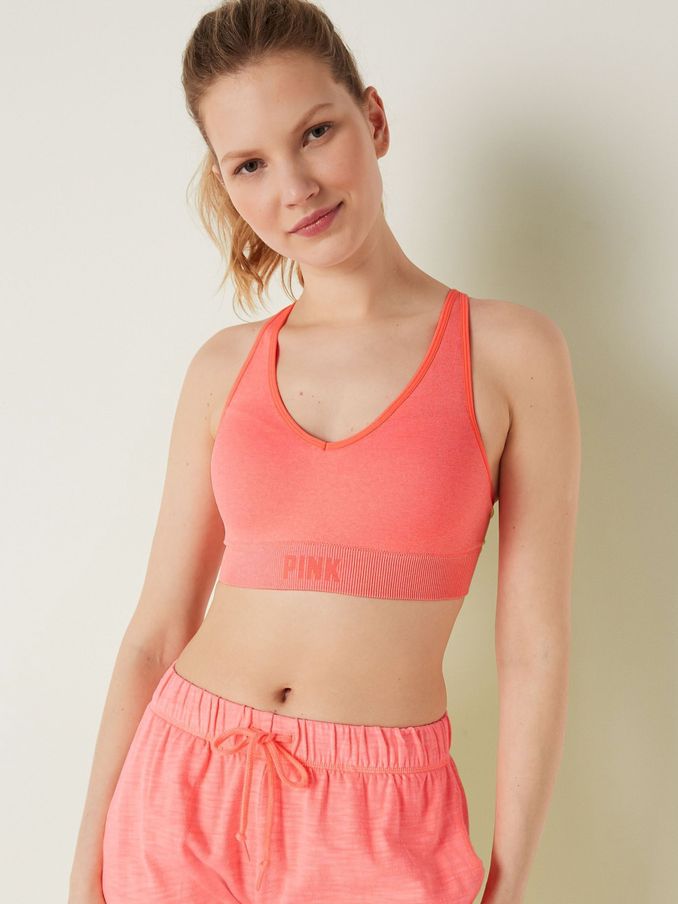 Buy Sports Bra Orange Sale Victoriassecretpink Online Victoria s
