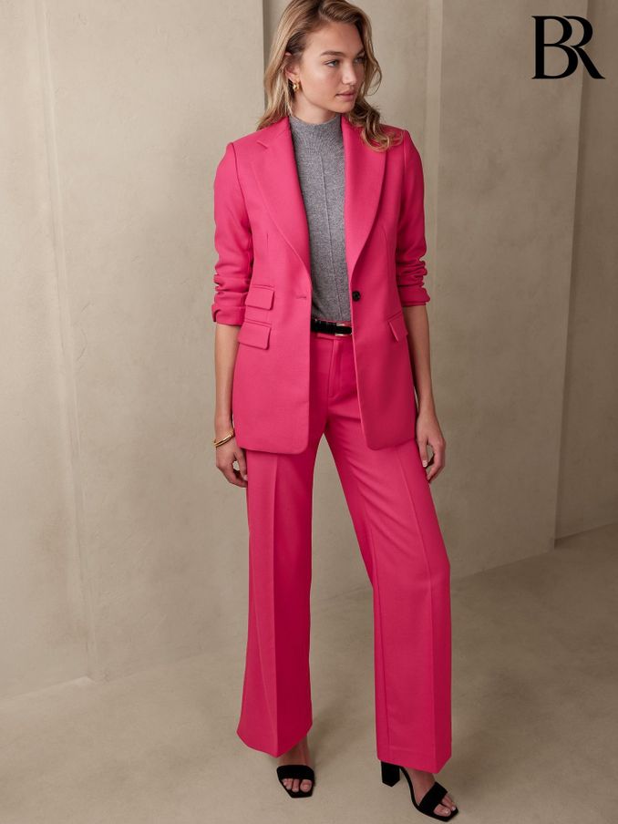 Banana republic pink blazer discount